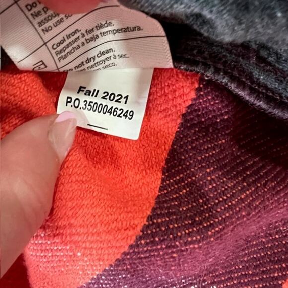 Carhartt Rugged Flex Loose Fit Twill Flannel Shacket Womens L Orange Plaid - Picture 5 of 11